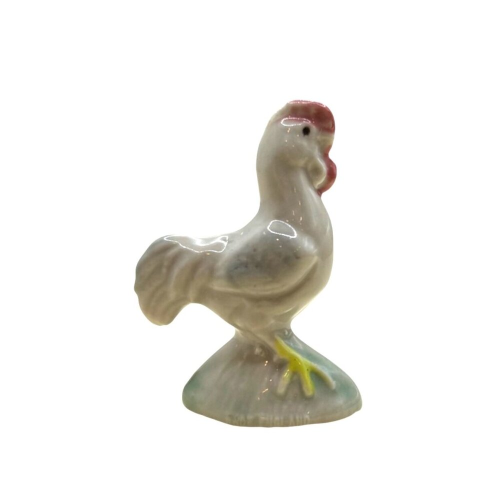 Wade Whimsies Figurine Vintage Whimsie-Land Set 3 Rooster Farmyard Animals 1985